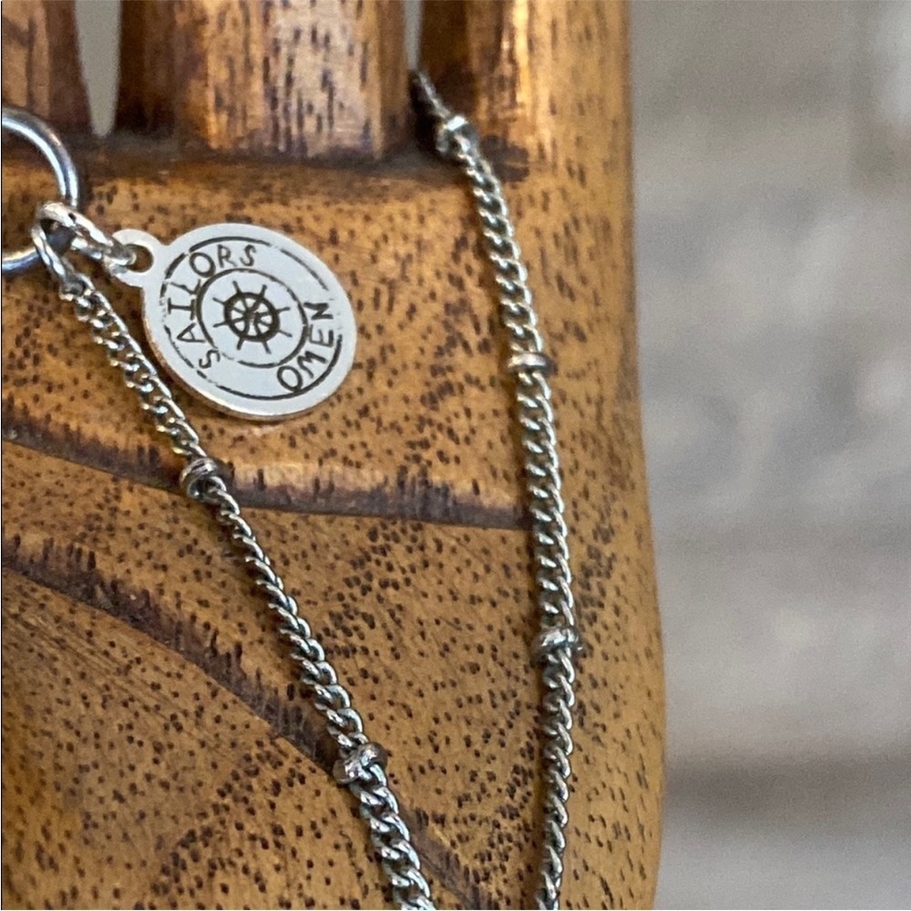 Silver Buddha Choker Necklace • Zen Meditation Spiritual Jewelry • Minimalist - Picture 6 of 7